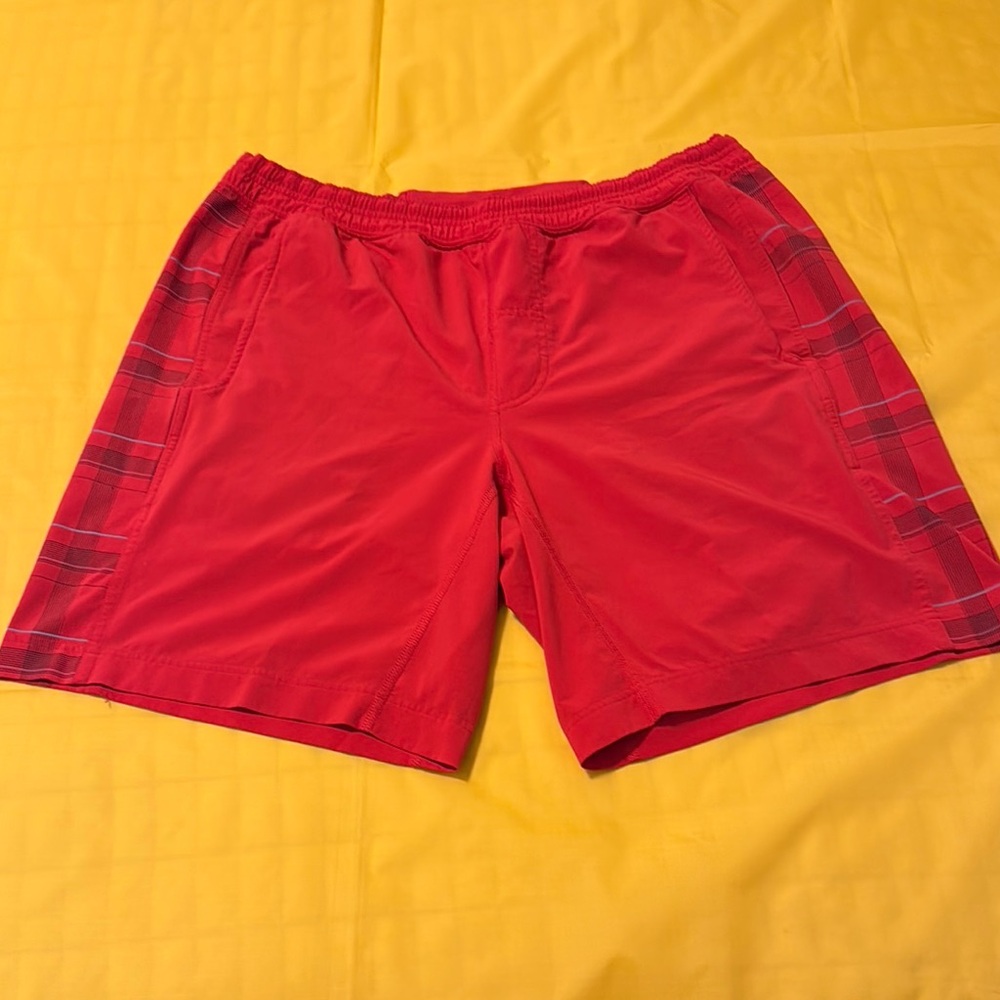 Lululemon 9” shorts ( Large). Good pre-owned condition.